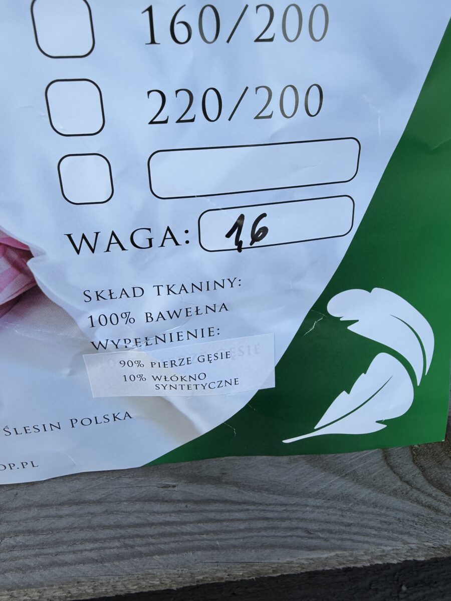 Poduszka półpuch BASIC 70x80 -1,6 kg