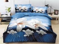 Pościel satyna bawełniana 3D z prześcieradłem MILANO