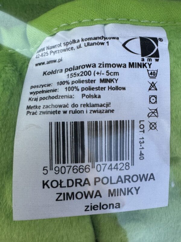 KOŁDRA POLAROWA ZIMOWA 155x200 MINKY