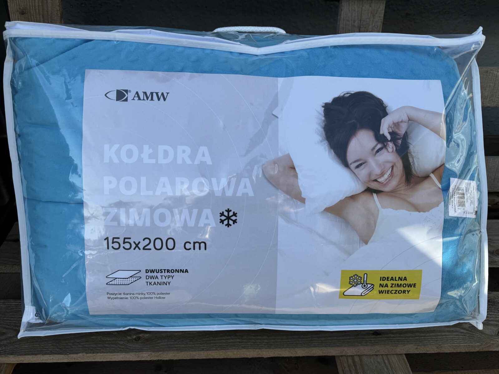 KOŁDRA POLAROWA ZIMOWA 155×200 MINKY