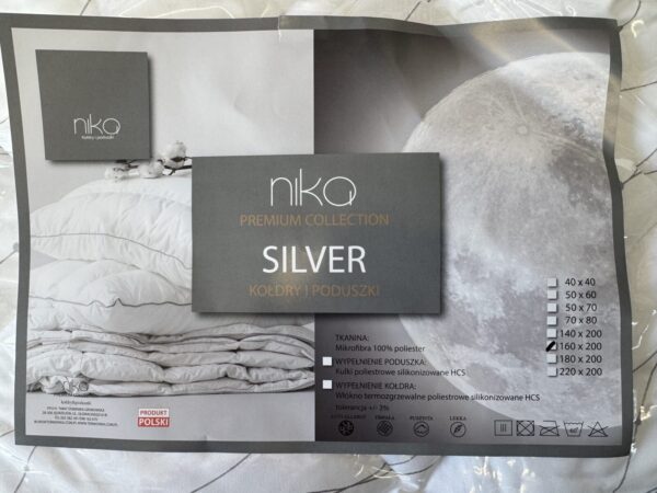 Poduszka Premium Collection Silver 70x80