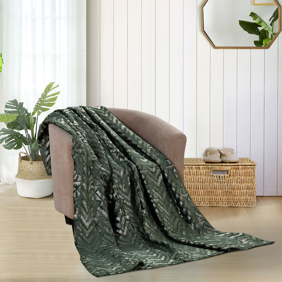 HIT ! koc mikrofibra 130/180 butelkowa zieleń