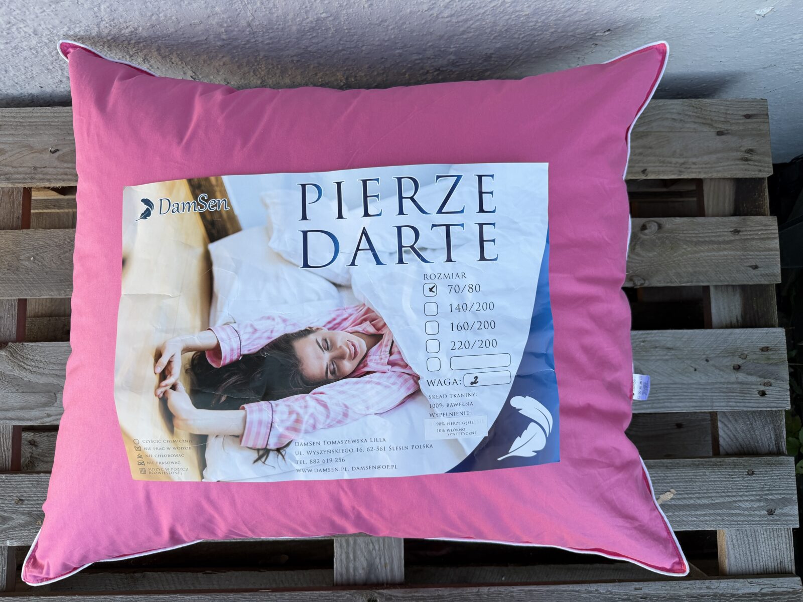 Poduszka pierze darte BASIC 70×80 – 2 kg