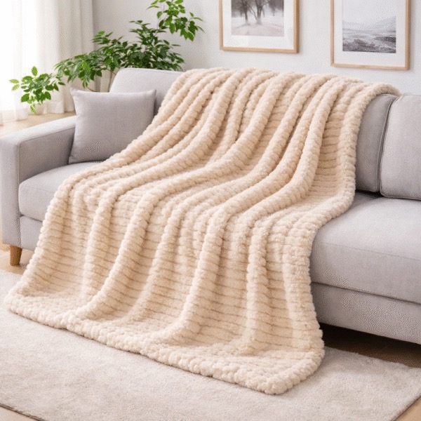 Koc gruby, puszysty i miękki 200×220 AURA FLUFFY