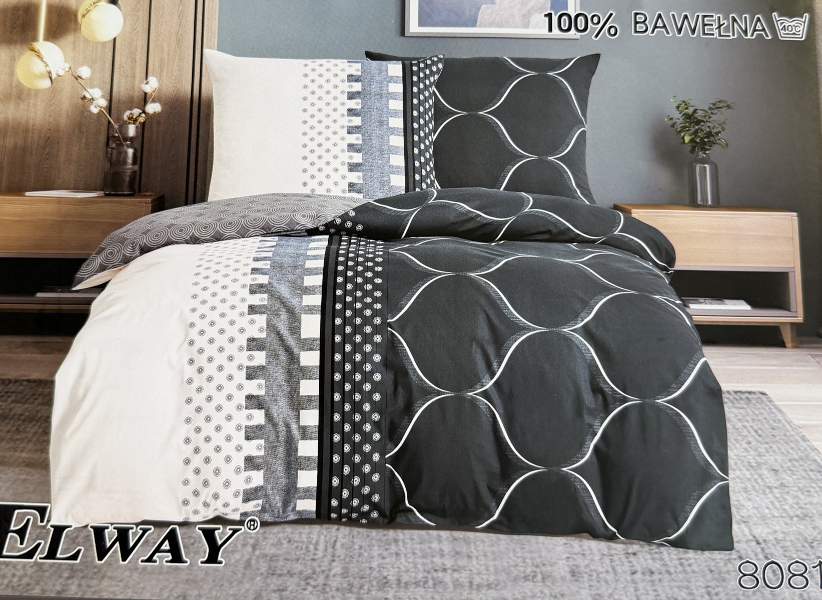 Pościel satyna bawełniana Elway 160/200