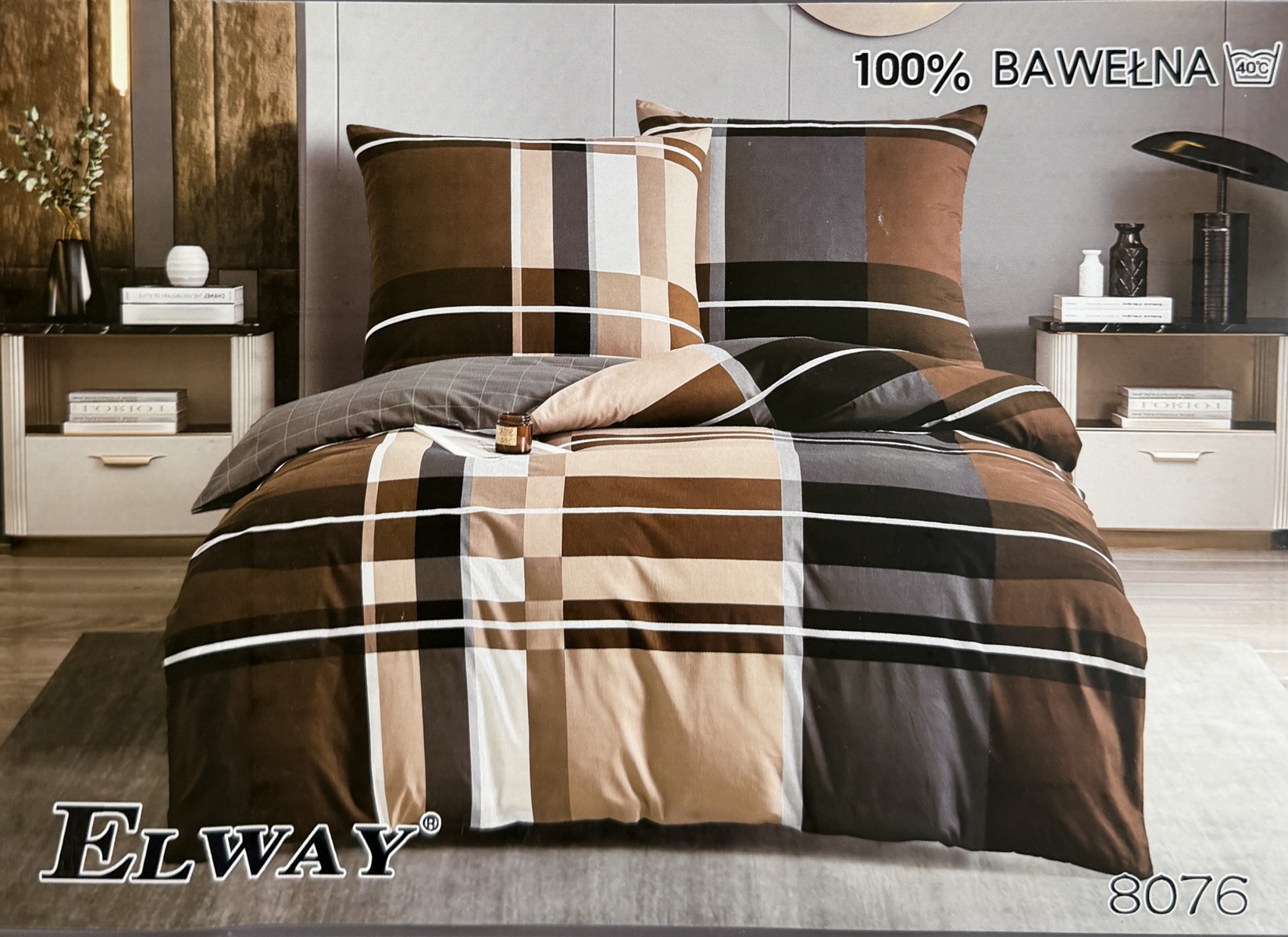 Pościel satyna bawełniana Elway 160/200