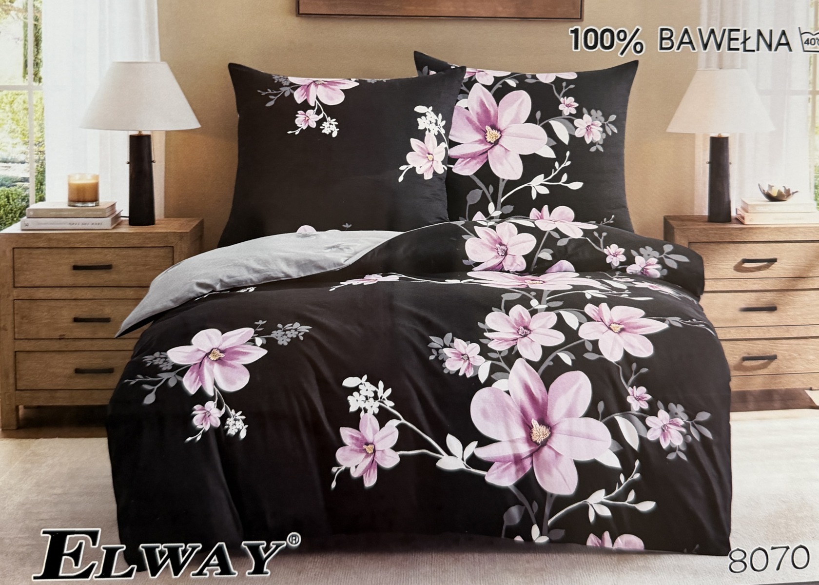 Pościel satyna bawełniana Elway 160/200