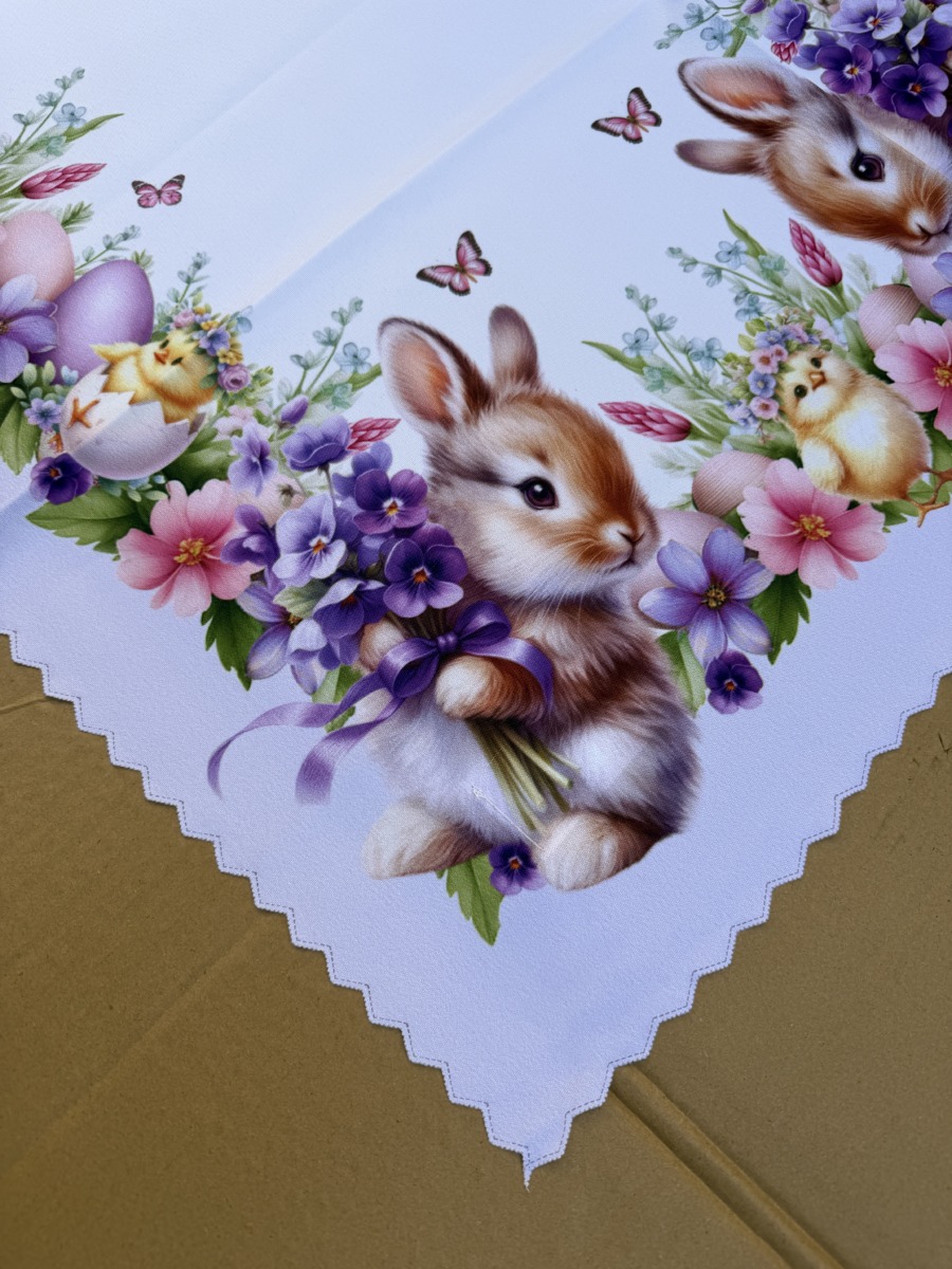 WIELKANOCNY BIEŻNIK Z NADRUKIEM 60X120 CM