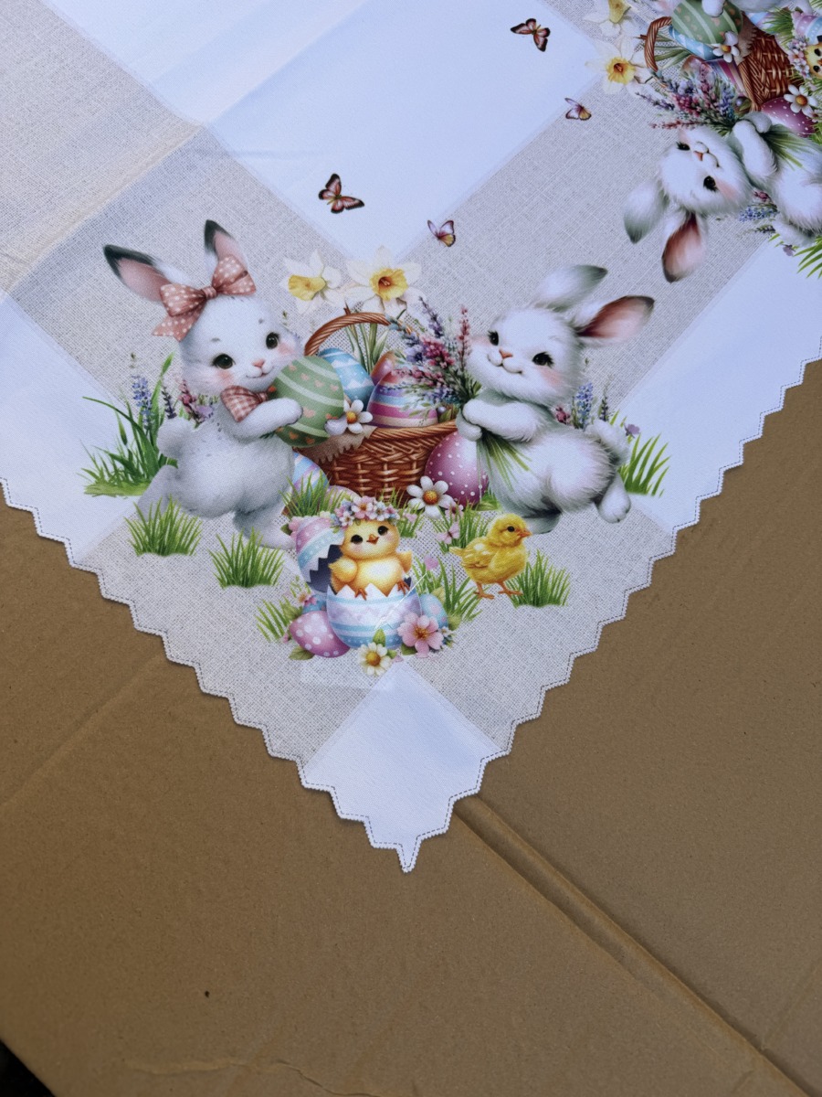 WIELKANOCNY BIEŻNIK Z NADRUKIEM 60X120 CM