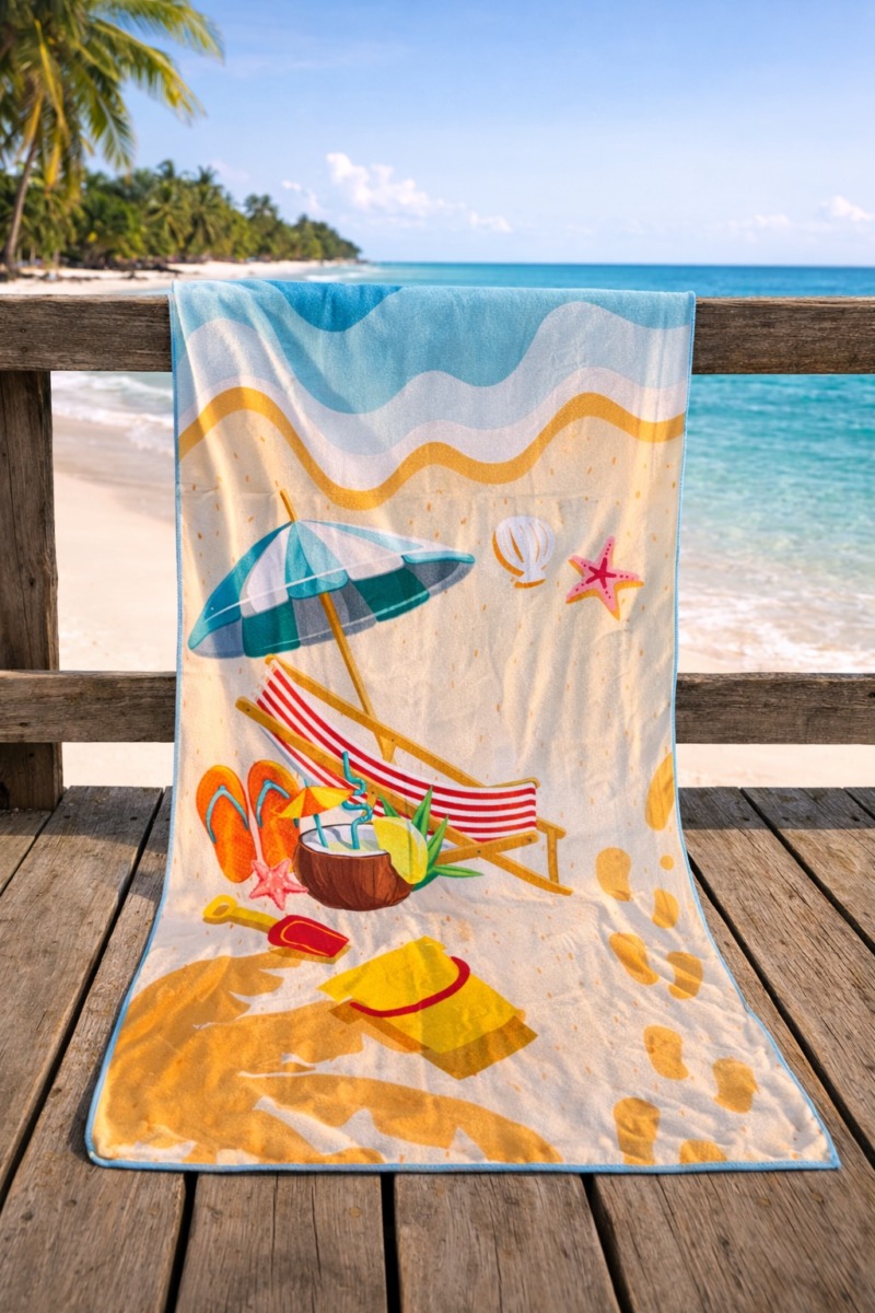 MEGA DUŻY RĘCZNIK PLAŻOWY KĄPIELOWY  90×180 CM