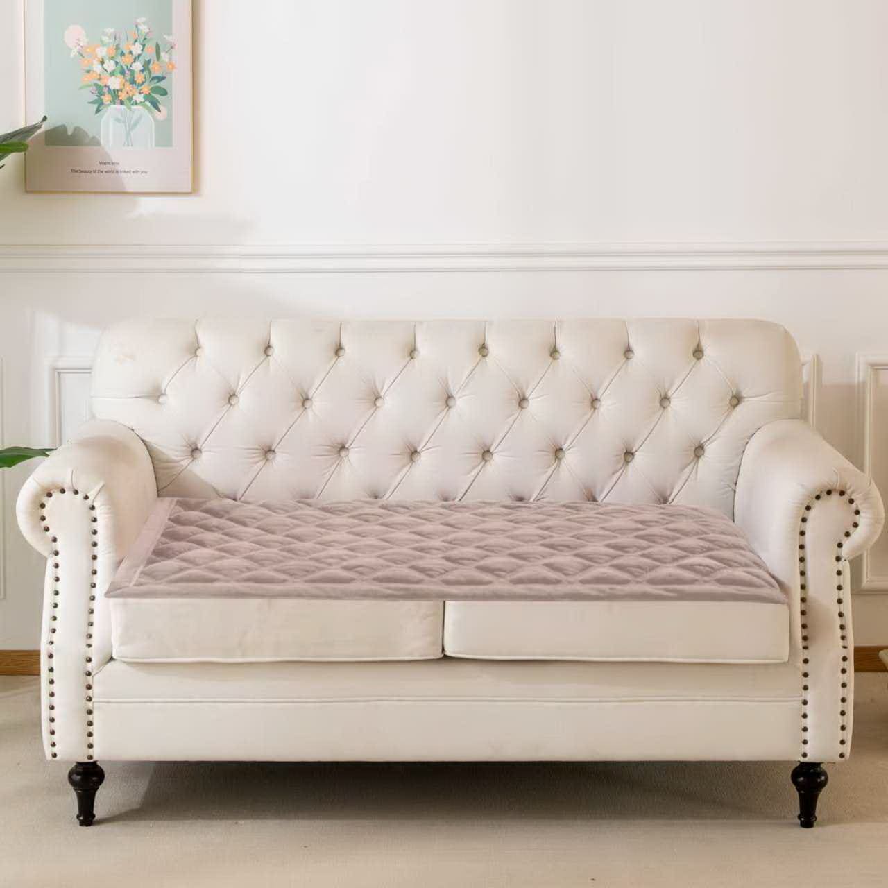 Narzuta Velvet Na Fotele -2 szt Pikowana Welurowa Glamour