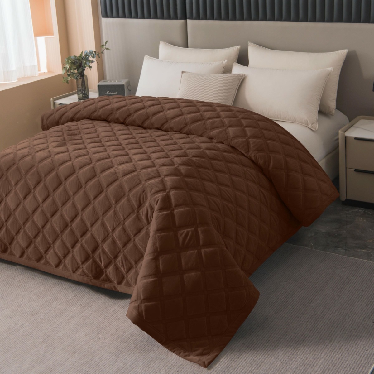 Narzuta Velvet Pikowana 170×210 Welurowa Glamour