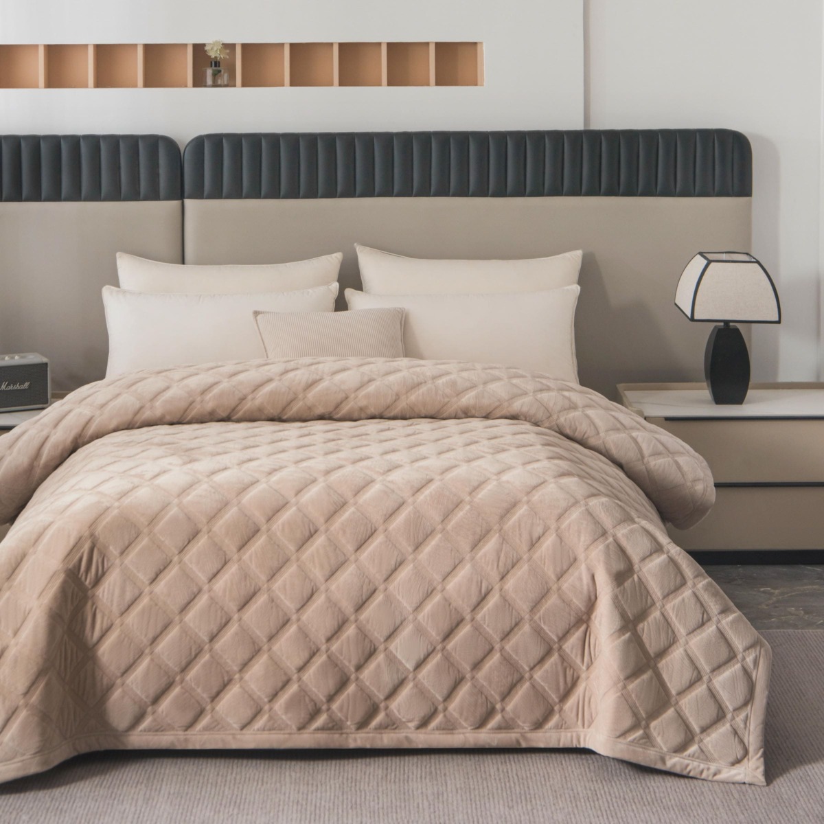 Narzuta Velvet Pikowana 170&times;210 Welurowa Glamour