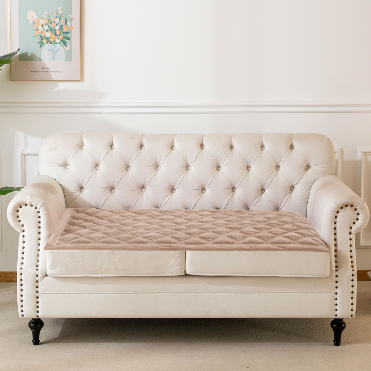 Narzuta Velvet Na Fotele -2 szt Pikowana Welurowa Glamour