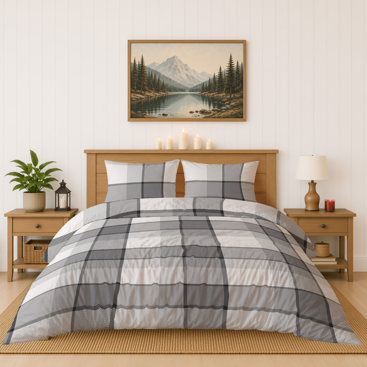 Komplet pościeli flanelowej 160x200 cm + 2 x poszewka 70x80 cm