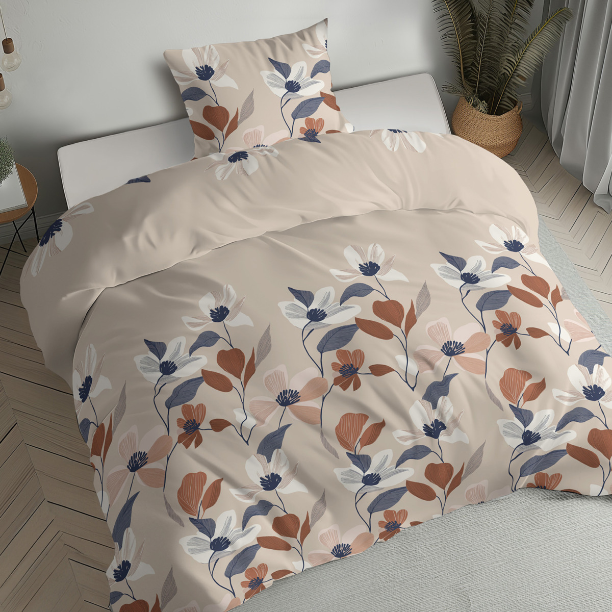 Komplet pościeli flanelowej 140×200 cm + 1  poszewka 70×80 cm
