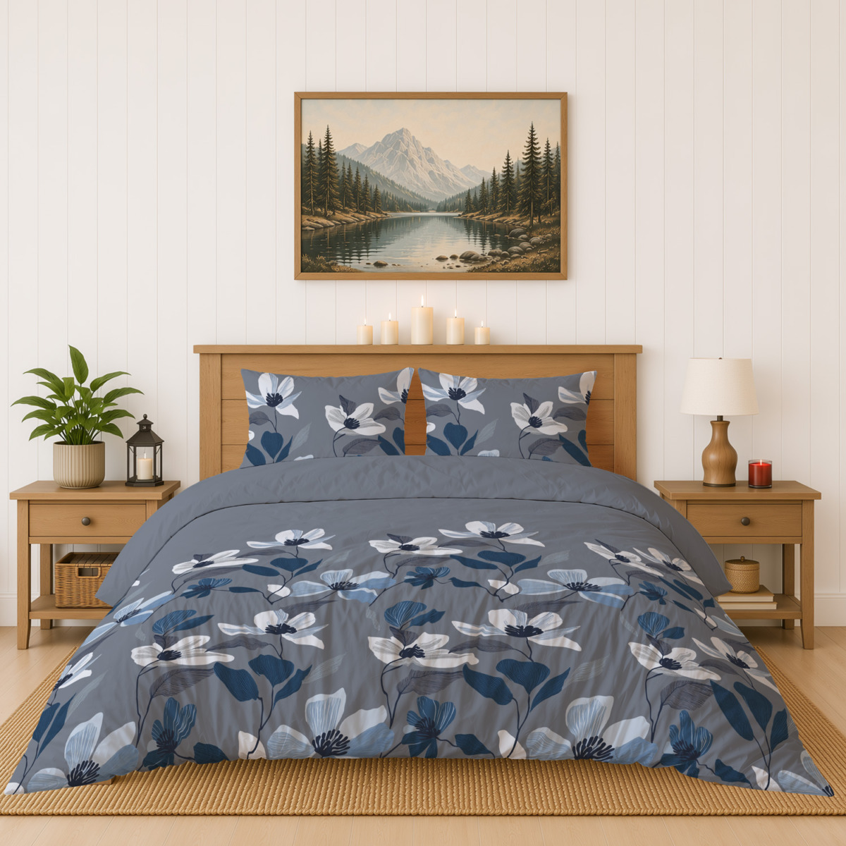 Komplet pościeli flanelowej 160x200 cm + 2 x poszewka 70x80 cm