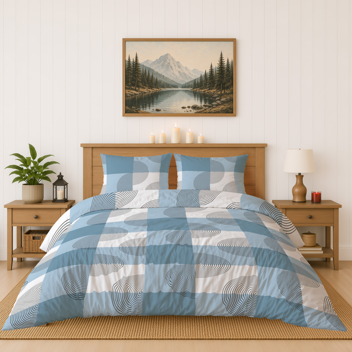 Komplet pościeli flanelowej 160x200 cm + 2 x poszewka 70x80 cm