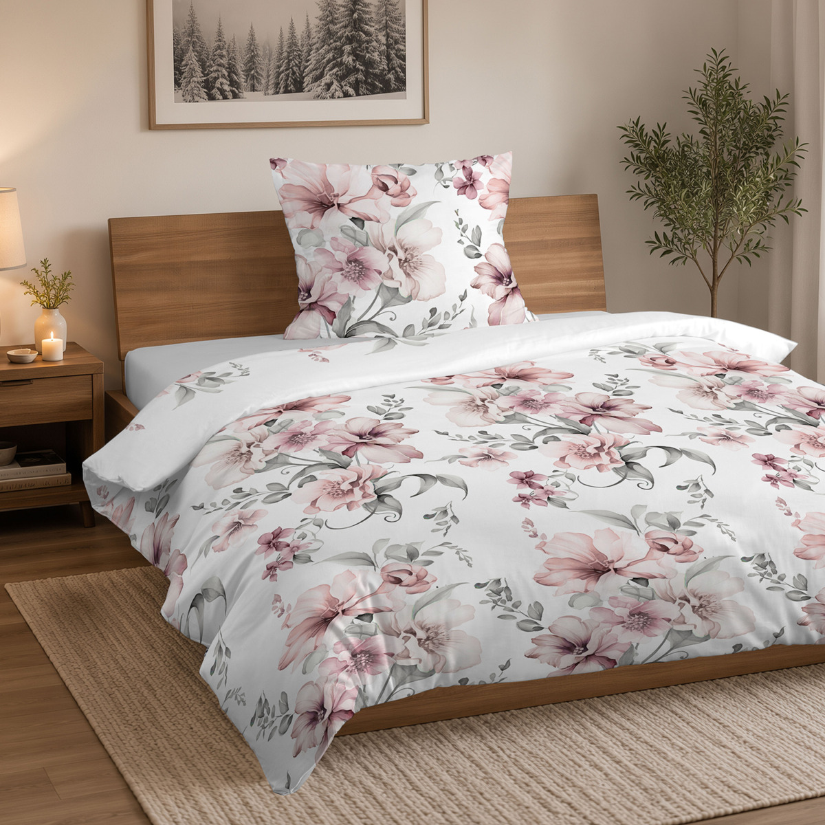 Komplet pościeli flanelowej 140×200 cm + 1 poszewka 70×80 cm