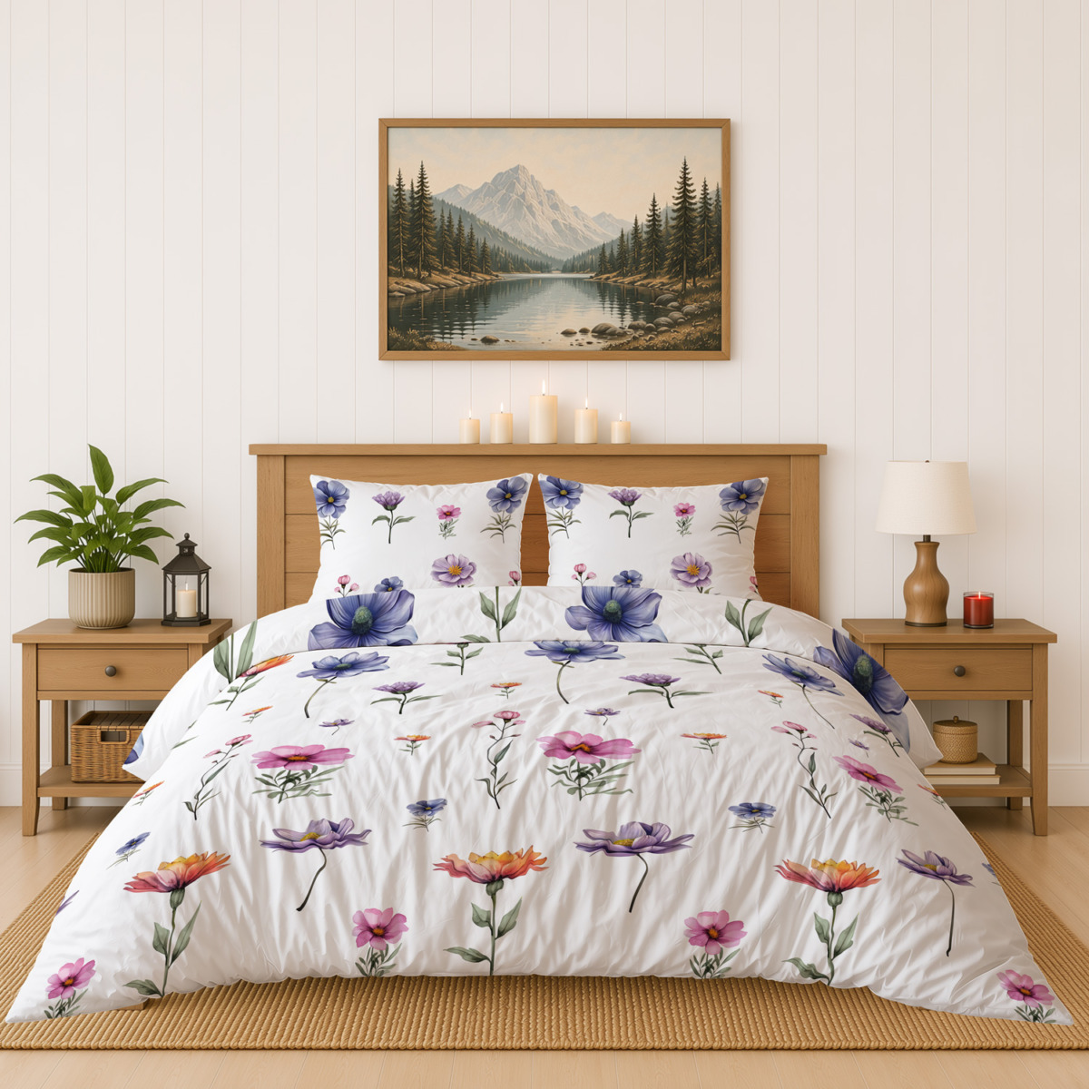 Komplet pościeli flanelowej 160x200 cm + 2 x poszewka 70x80 cm