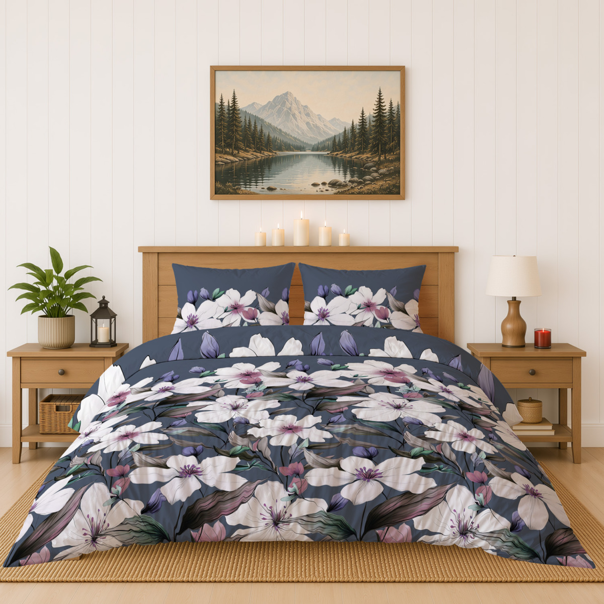 Komplet pościeli flanelowej 160x200 cm + 2 x poszewka 70x80 cm