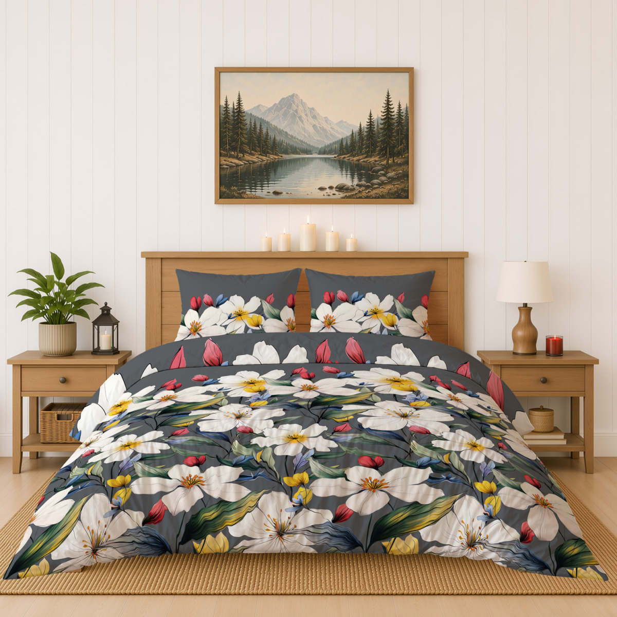 Komplet pościeli flanelowej 160x200 cm + 2 x poszewka 70x80 cm