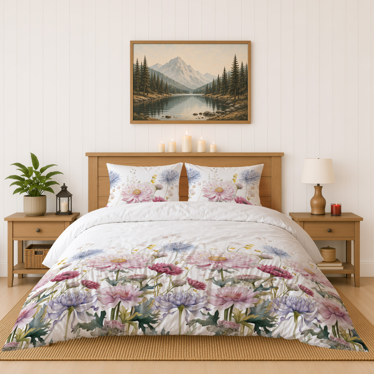 Komplet pościeli flanelowej 160x200 cm + 2 x poszewka 70x80 cm