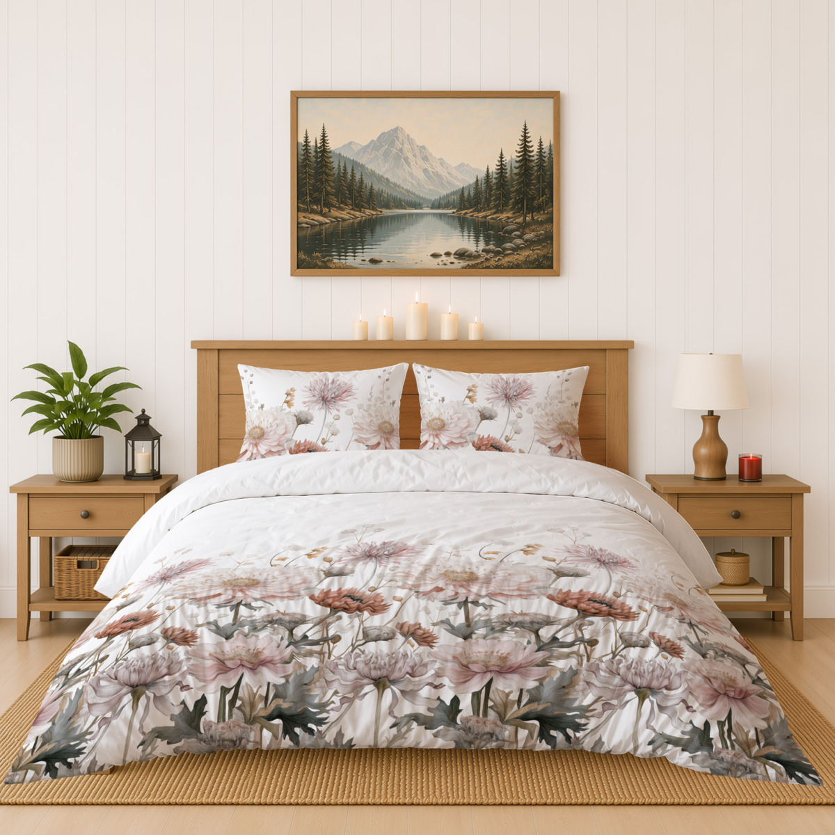 Komplet pościeli flanelowej 160x200 cm + 2 x poszewka 70x80 cm