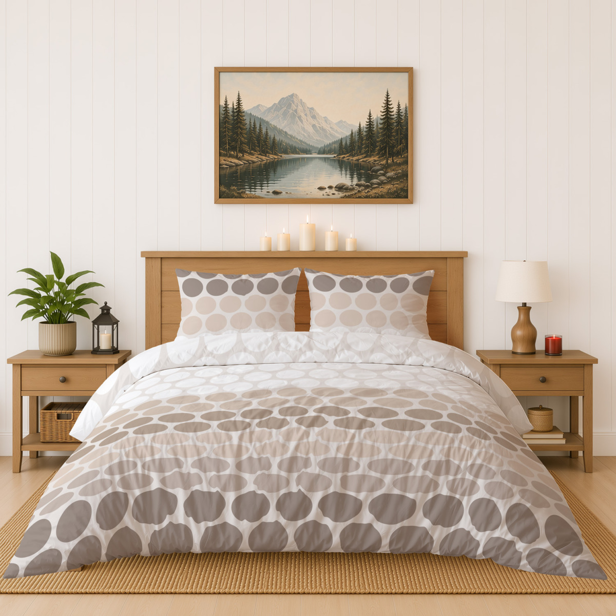 Komplet pościeli flanelowej 160x200 cm + 2 x poszewka 70x80 cm