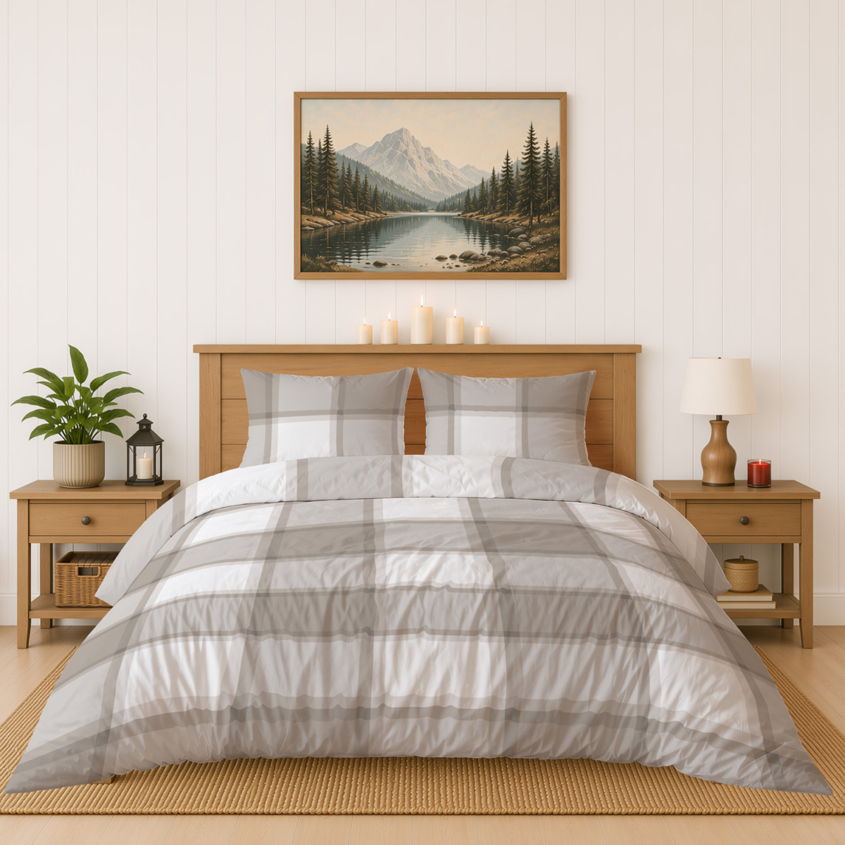 Komplet pościeli flanelowej 160x200 cm + 2 x poszewka 70x80 cm