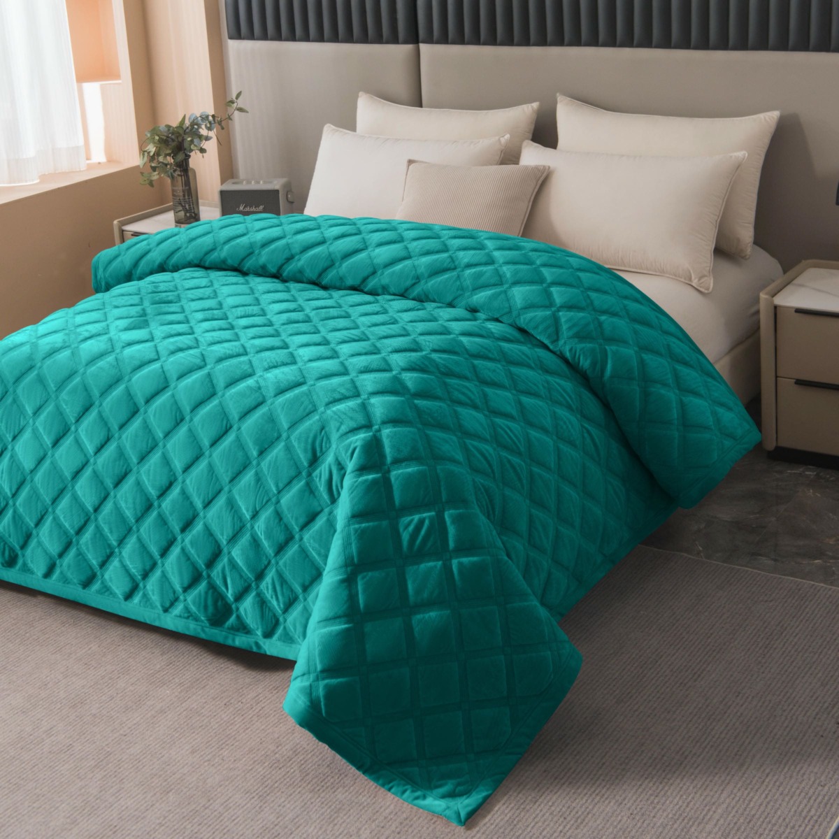 Narzuta Velvet Pikowana 170×210 Welurowa Glamour